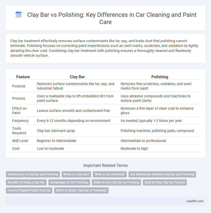 Clay Bar vs Polishing: Key Differences in Car Cleaning and Paint Care