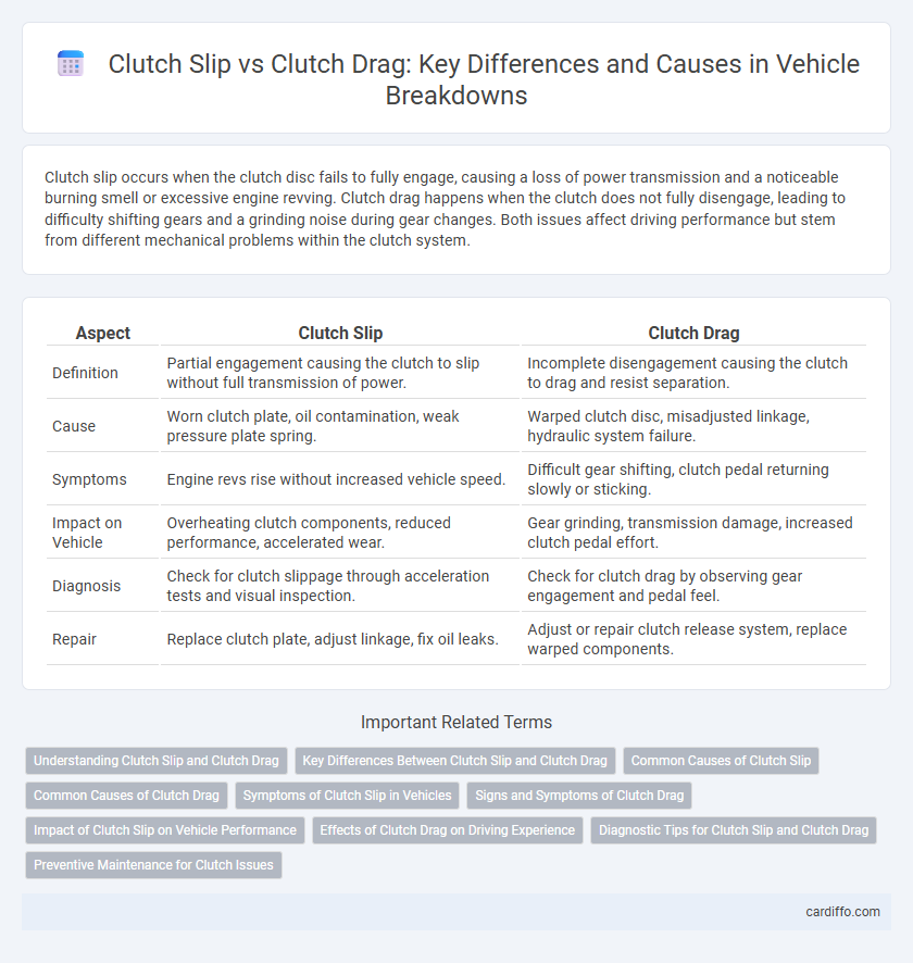 Clutch Slip vs Clutch Drag: Key Differences and Causes in Vehicle Breakdowns
