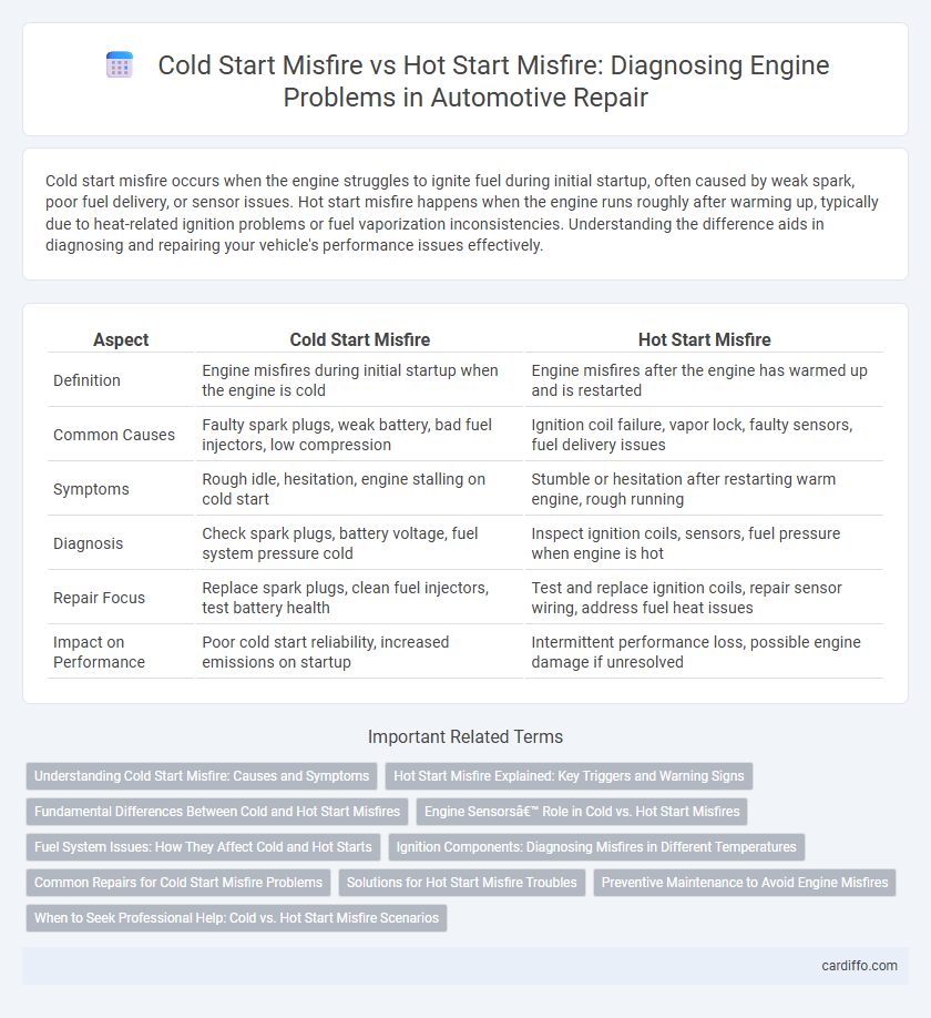 Cold Start Misfire vs Hot Start Misfire: Diagnosing Engine Problems in Automotive Repair
