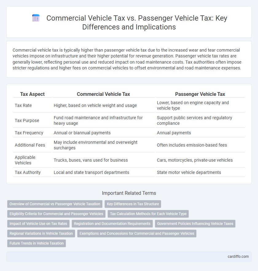 Commercial Vehicle Tax vs. Passenger Vehicle Tax: Key Differences and Implications