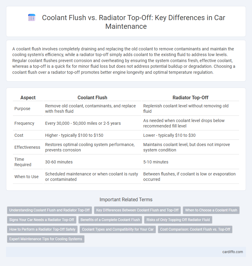 Coolant Flush vs. Radiator Top-Off: Key Differences in Car Maintenance