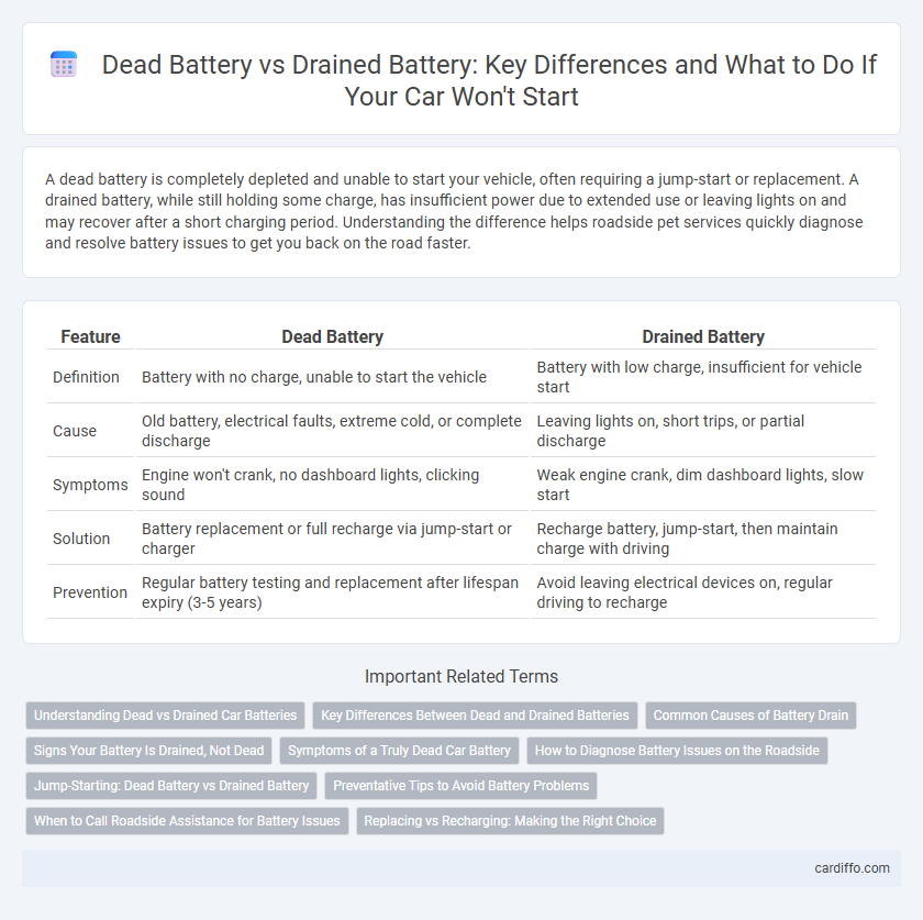 Dead Battery vs Drained Battery: Key Differences and What to Do If Your Car Won't Start