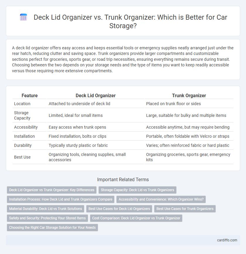 Deck Lid Organizer vs. Trunk Organizer: Which is Better for Car Storage?