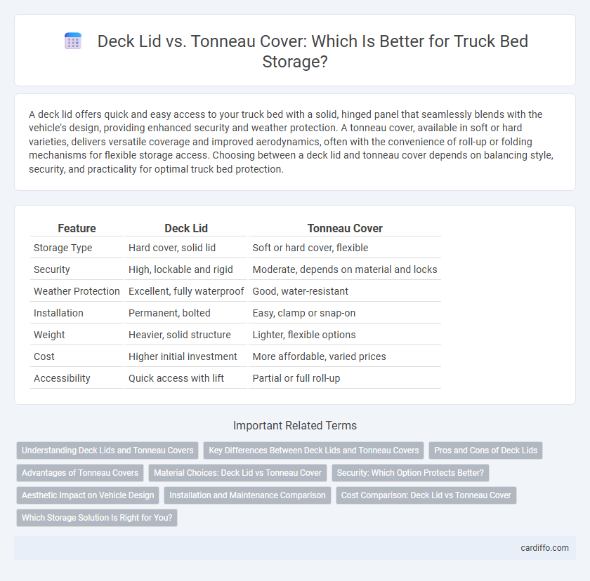 Deck Lid vs. Tonneau Cover: Which Is Better for Truck Bed Storage?