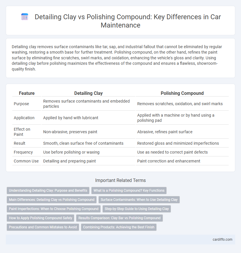 Detailing Clay vs Polishing Compound: Key Differences in Car Maintenance