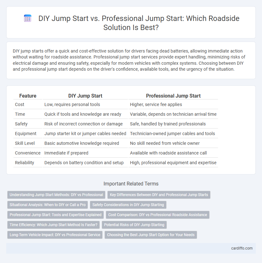 DIY Jump Start vs. Professional Jump Start: Which Roadside Solution Is Best?