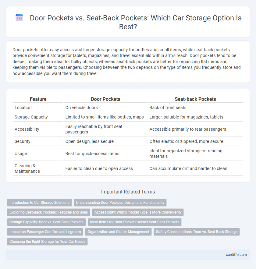 Door Pockets vs. Seat-Back Pockets: Which Car Storage Option Is Best?