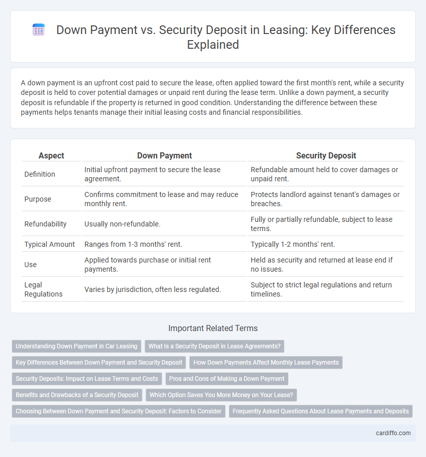 Down Payment vs. Security Deposit in Leasing: Key Differences Explained