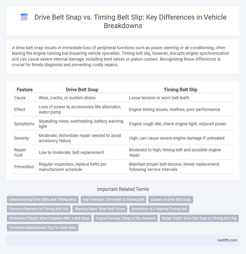 Drive Belt Snap vs. Timing Belt Slip: Key Differences in Vehicle Breakdowns