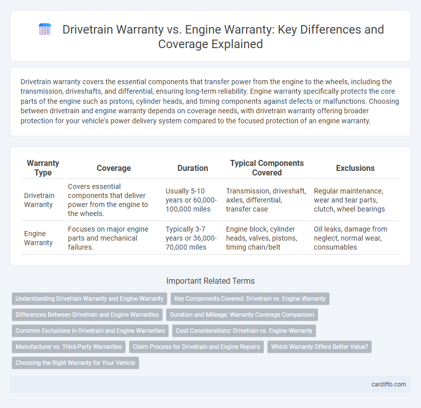 Drivetrain Warranty vs. Engine Warranty: Key Differences and Coverage Explained