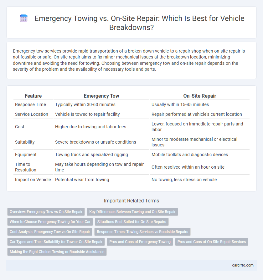 Emergency Towing vs. On-Site Repair: Which Is Best for Vehicle Breakdowns?