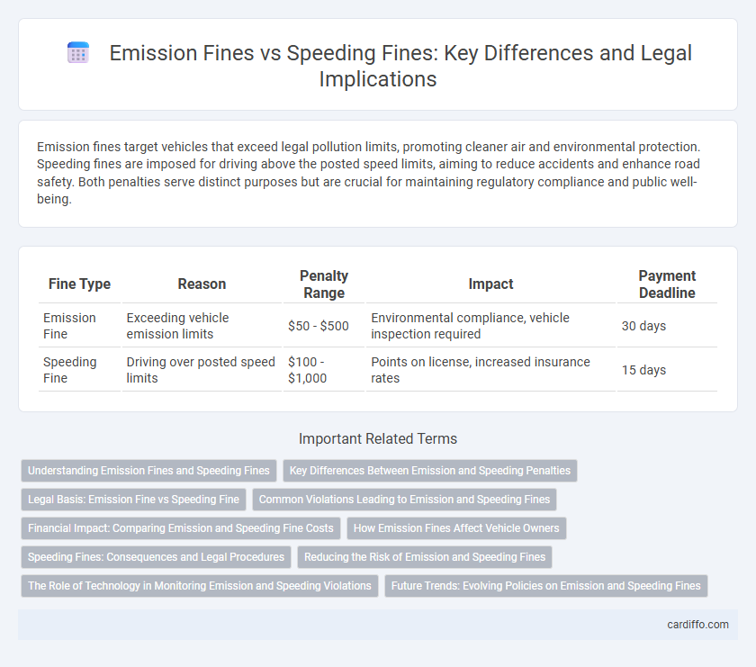 Emission Fines vs Speeding Fines: Key Differences and Legal Implications