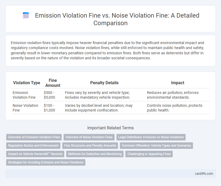 Emission Violation Fine vs. Noise Violation Fine: A Detailed Comparison