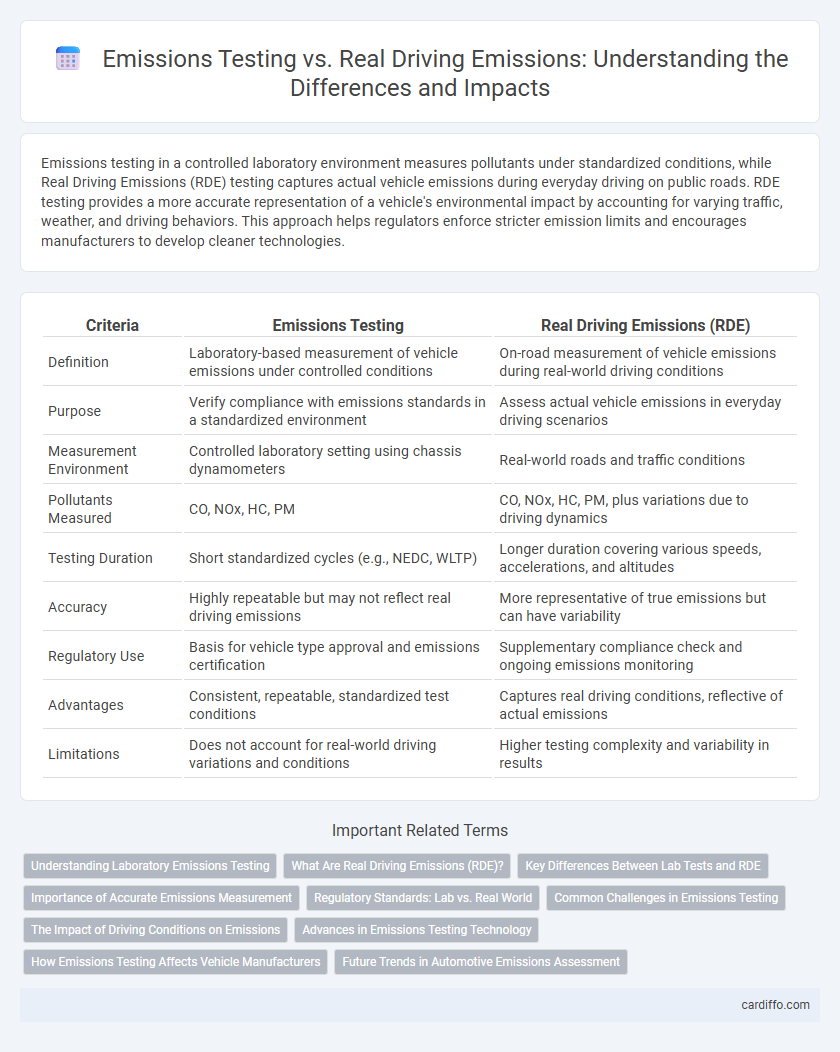Emissions Testing vs. Real Driving Emissions: Understanding the Differences and Impacts