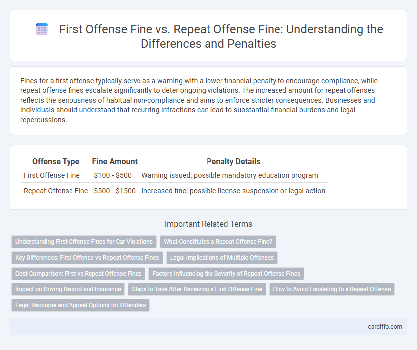 First Offense Fine vs. Repeat Offense Fine: Understanding the Differences and Penalties