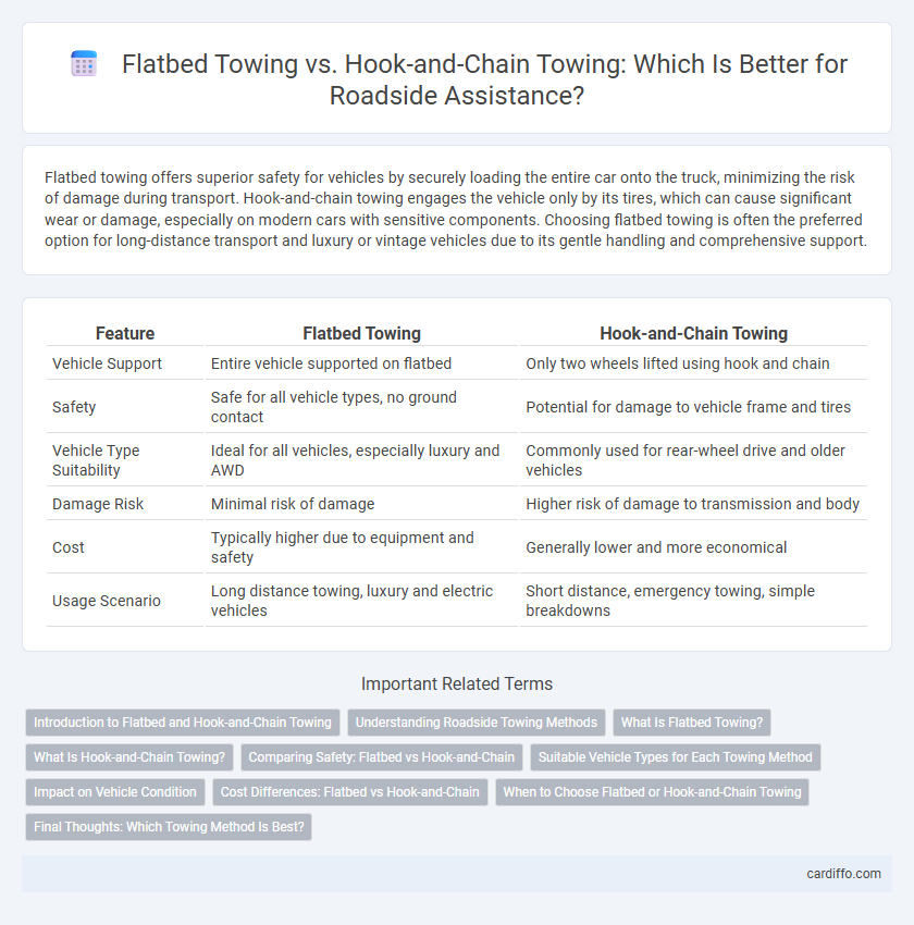 Flatbed Towing vs. Hook-and-Chain Towing: Which Is Better for Roadside Assistance?