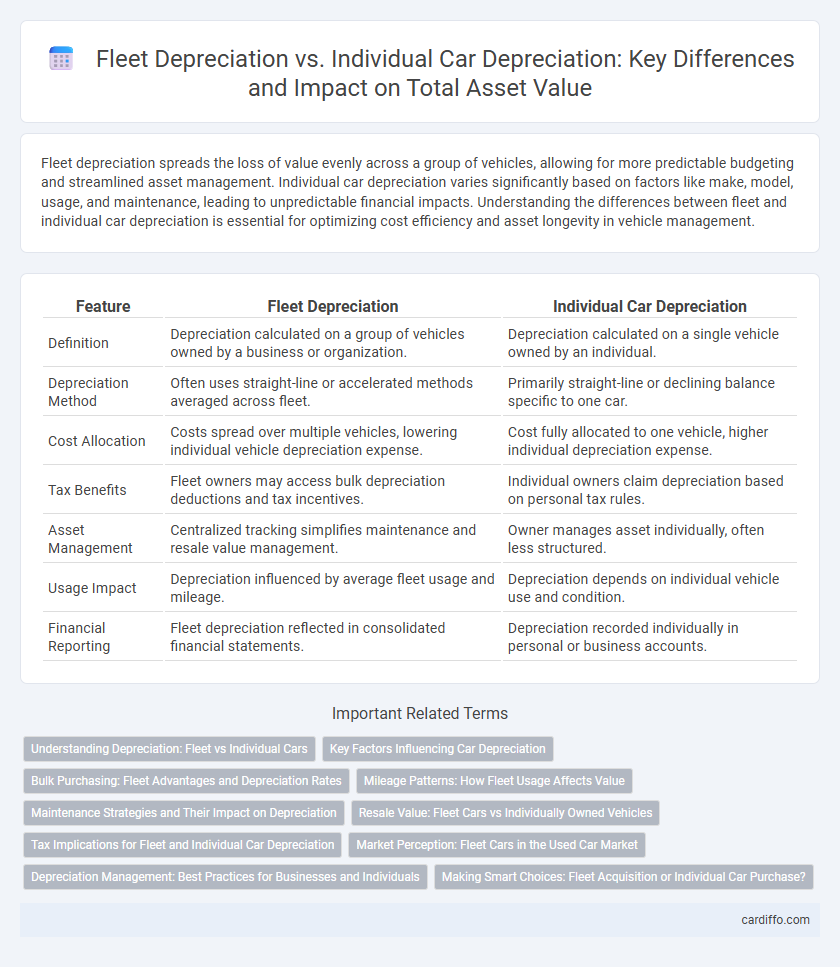 Fleet Depreciation vs. Individual Car Depreciation: Key Differences and Impact on Total Asset Value