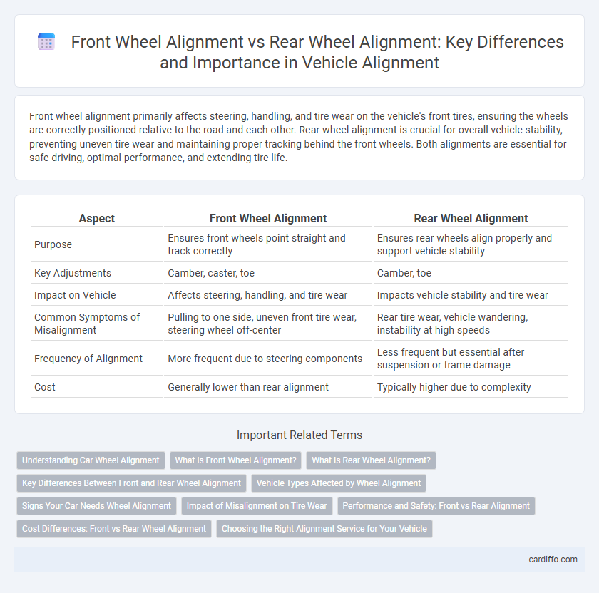 Front Wheel Alignment vs Rear Wheel Alignment: Key Differences and Importance in Vehicle Alignment