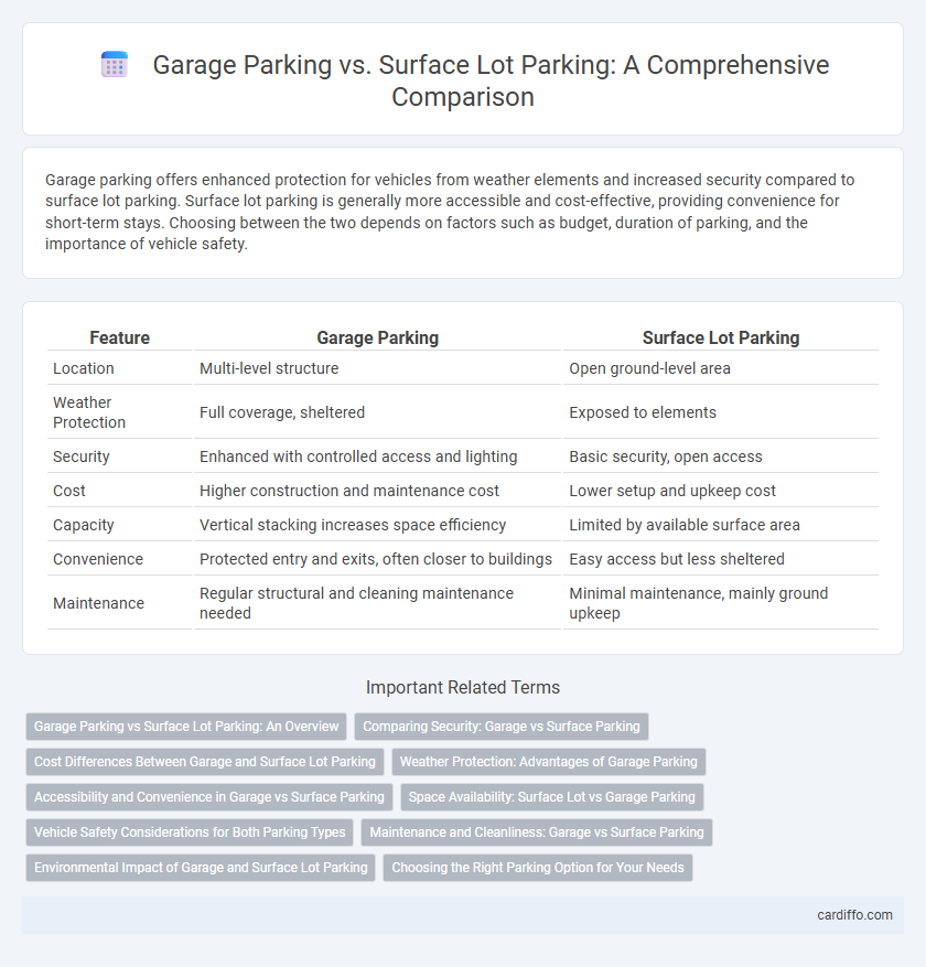 Garage Parking vs. Surface Lot Parking: A Comprehensive Comparison