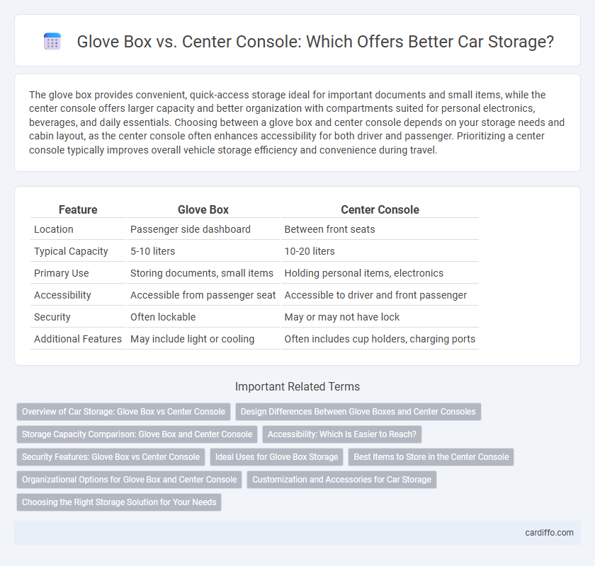 Glove Box vs. Center Console: Which Offers Better Car Storage?