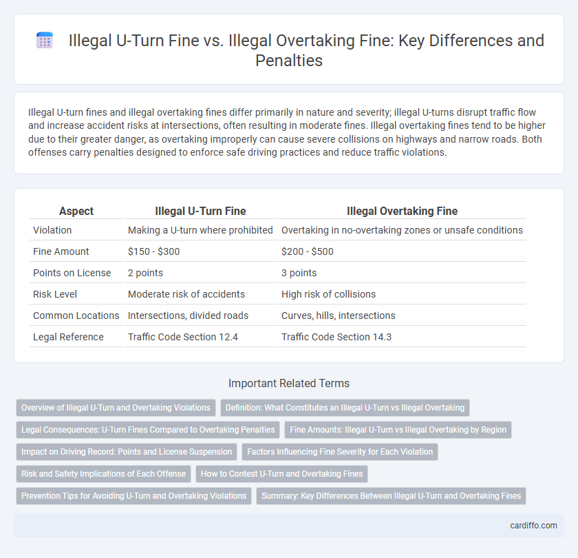 Illegal U-Turn Fine vs. Illegal Overtaking Fine: Key Differences and Penalties