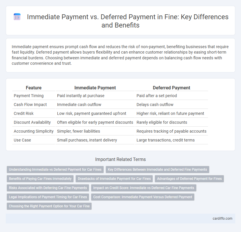 Immediate Payment vs. Deferred Payment in Fine: Key Differences and Benefits