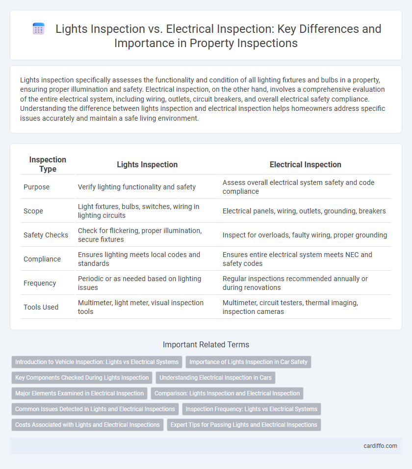 Lights Inspection vs. Electrical Inspection: Key Differences and Importance in Property Inspections