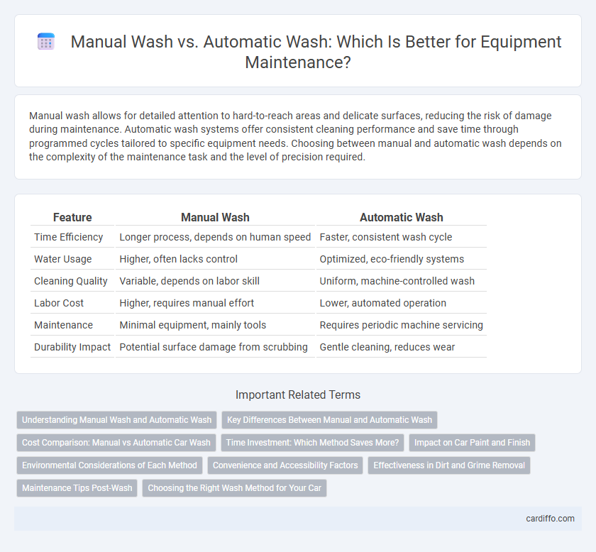 Manual Wash vs. Automatic Wash: Which Is Better for Equipment Maintenance?