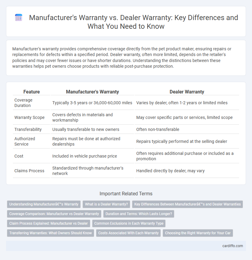 Manufacturer's Warranty vs. Dealer Warranty: Key Differences and What You Need to Know