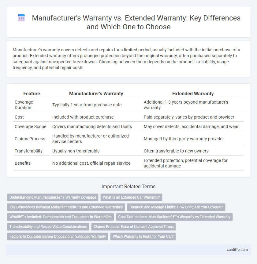 Manufacturer's Warranty vs. Extended Warranty: Key Differences and Which One to Choose