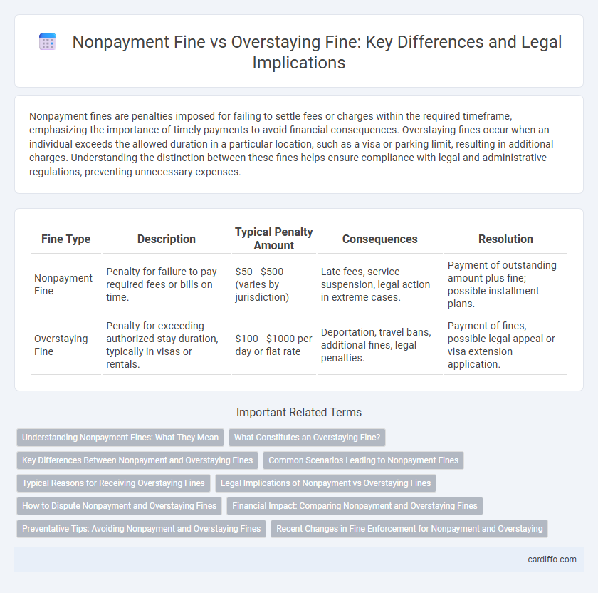 Nonpayment Fine vs Overstaying Fine: Key Differences and Legal Implications