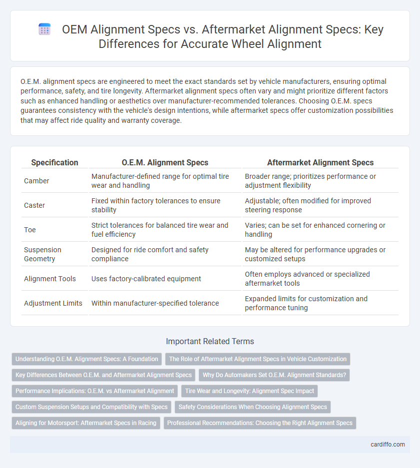 OEM Alignment Specs vs. Aftermarket Alignment Specs: Key Differences for Accurate Wheel Alignment
