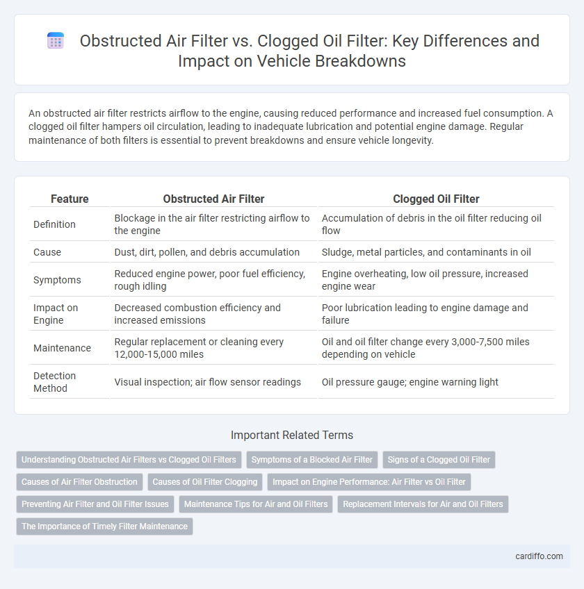Obstructed Air Filter vs. Clogged Oil Filter: Key Differences and Impact on Vehicle Breakdowns