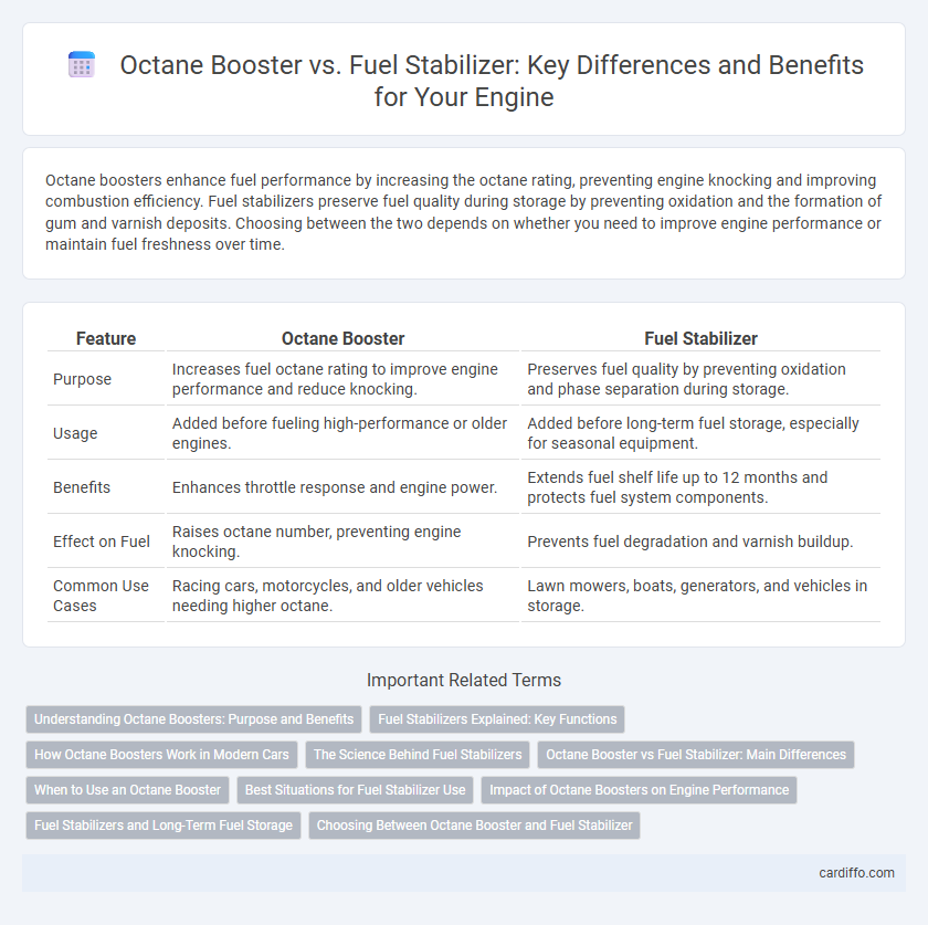 Octane Booster vs. Fuel Stabilizer: Key Differences and Benefits for Your Engine