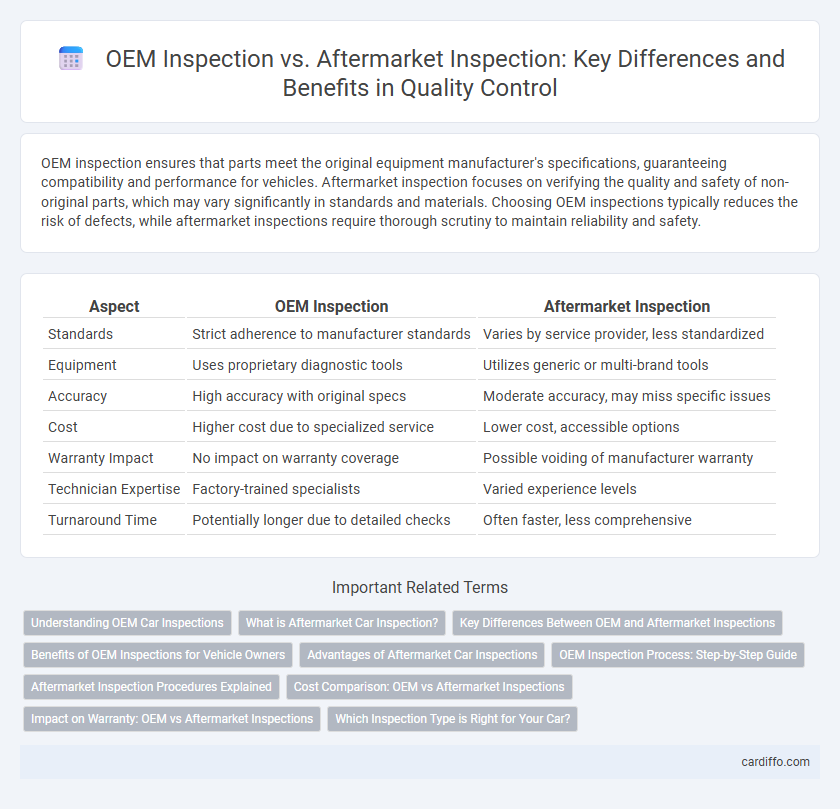 OEM Inspection vs. Aftermarket Inspection: Key Differences and Benefits in Quality Control