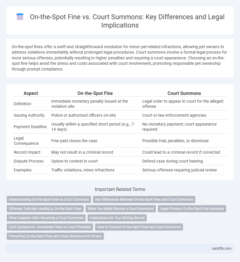 On-the-Spot Fine vs. Court Summons: Key Differences and Legal Implications