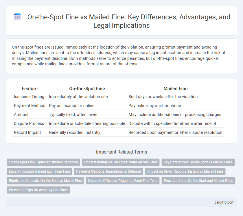 On-the-Spot Fine vs Mailed Fine: Key Differences, Advantages, and Legal Implications