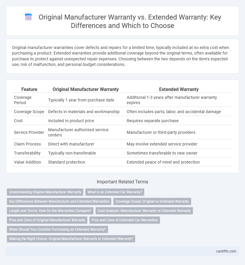 Original Manufacturer Warranty vs. Extended Warranty: Key Differences and Which to Choose