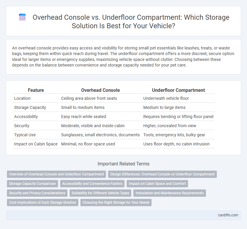 Overhead Console vs. Underfloor Compartment: Which Storage Solution Is Best for Your Vehicle?