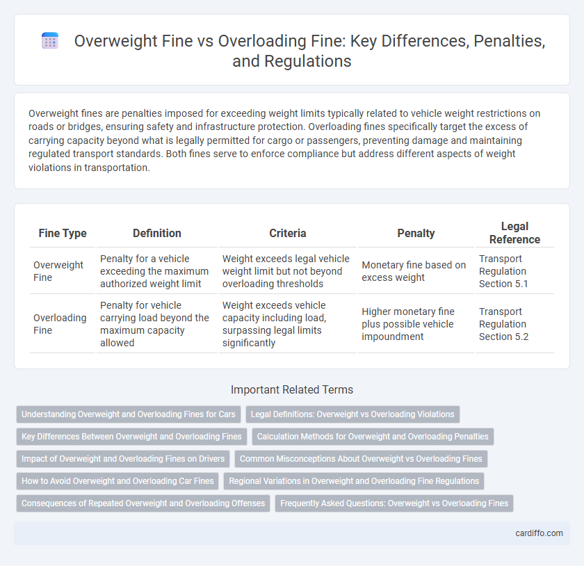 Overweight Fine vs Overloading Fine: Key Differences, Penalties, and Regulations