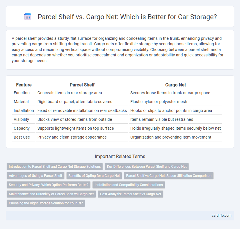 Parcel Shelf vs. Cargo Net: Which is Better for Car Storage?