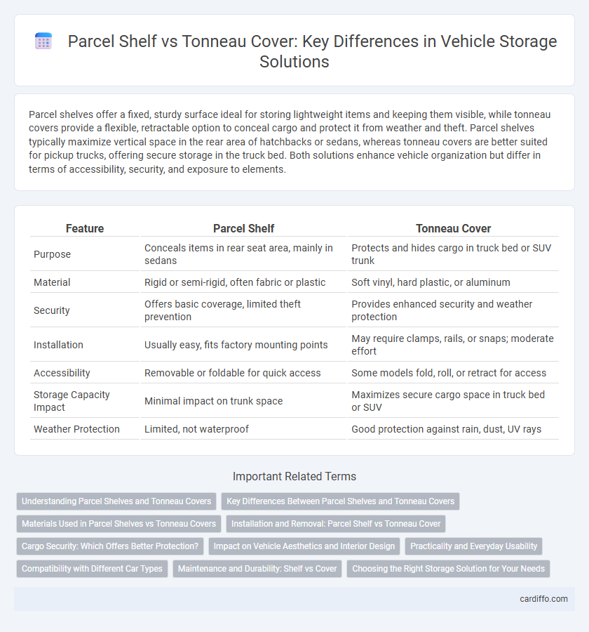 Parcel Shelf vs Tonneau Cover: Key Differences in Vehicle Storage Solutions