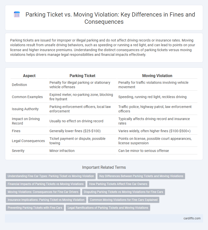 Parking Ticket vs. Moving Violation: Key Differences in Fines and Consequences