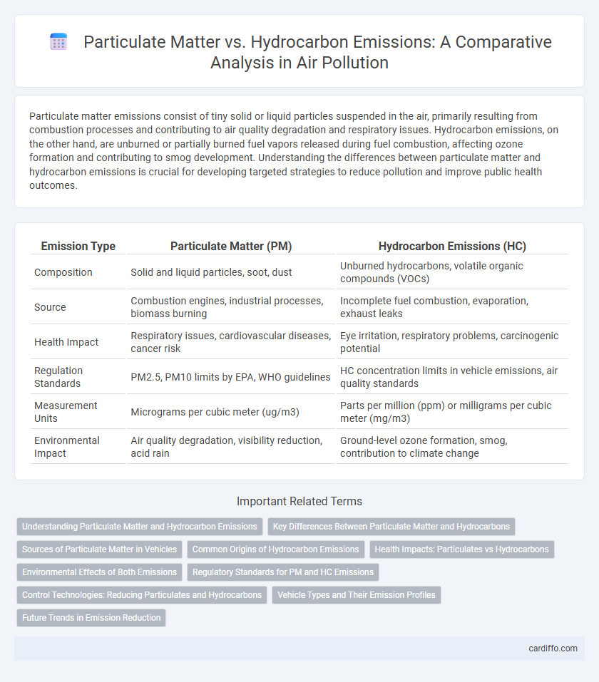 Particulate Matter vs. Hydrocarbon Emissions: A Comparative Analysis in Air Pollution