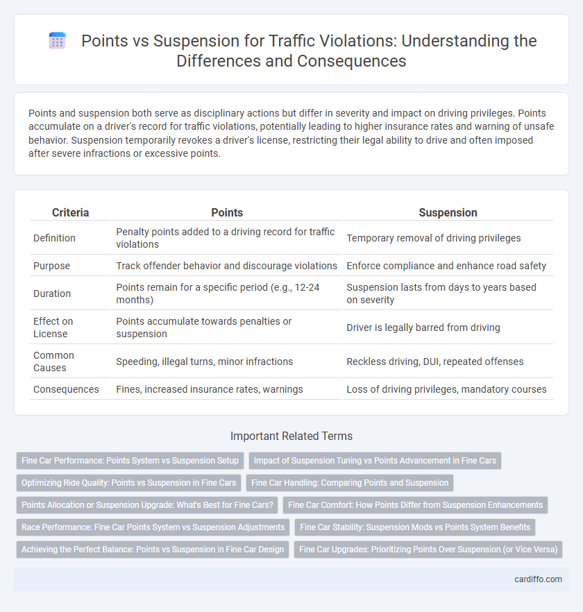 Points vs Suspension for Traffic Violations: Understanding the Differences and Consequences