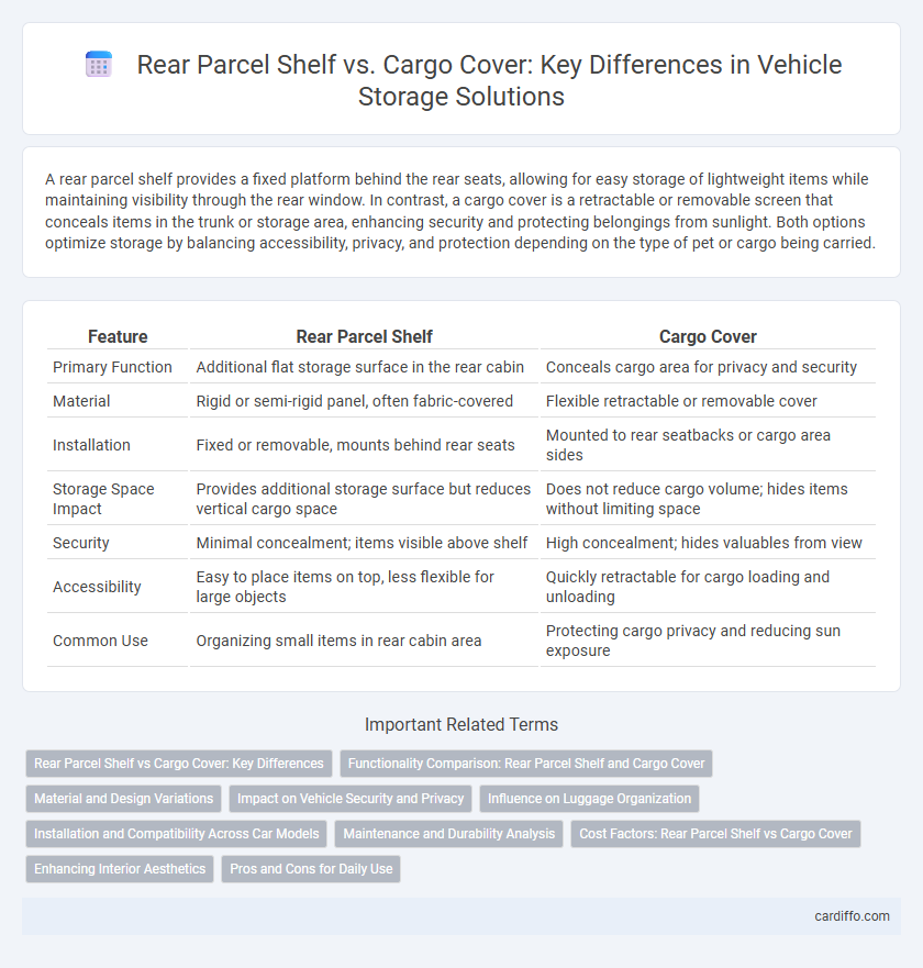 Rear Parcel Shelf vs. Cargo Cover: Key Differences in Vehicle Storage Solutions