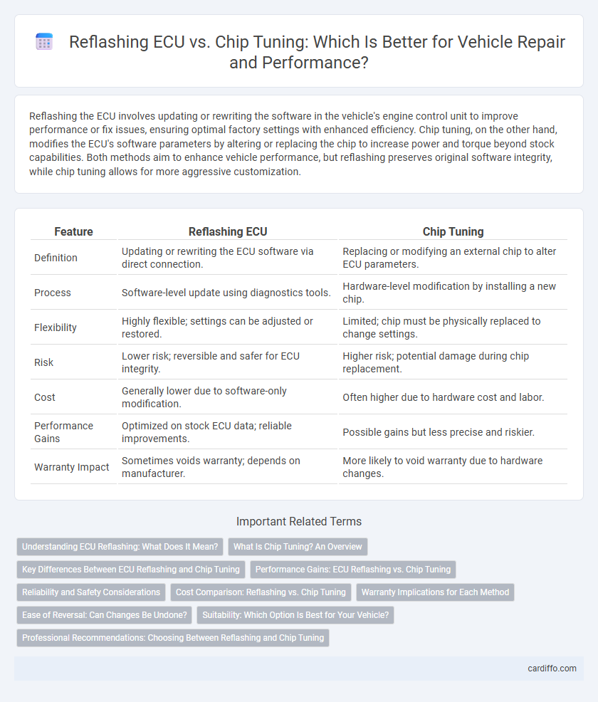 Reflashing ECU vs. Chip Tuning: Which Is Better for Vehicle Repair and Performance?