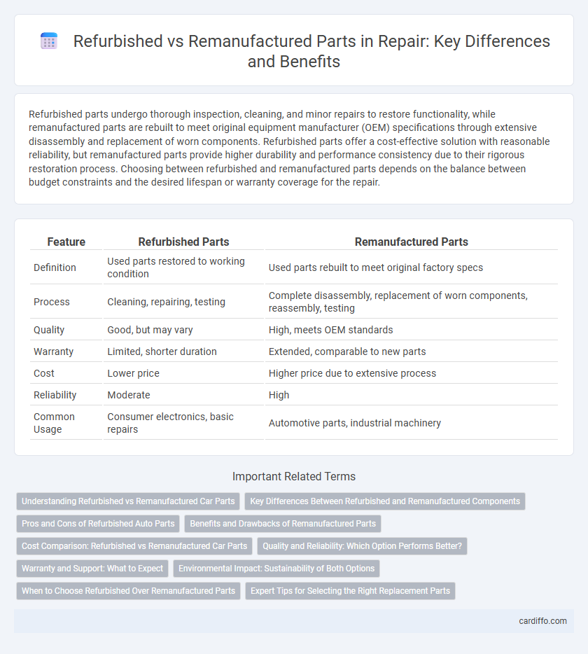 Refurbished vs Remanufactured Parts in Repair: Key Differences and Benefits