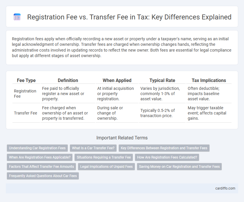 Registration Fee vs. Transfer Fee in Tax: Key Differences Explained