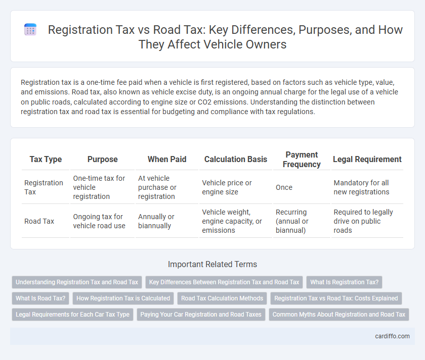 Registration Tax vs Road Tax: Key Differences, Purposes, and How They Affect Vehicle Owners